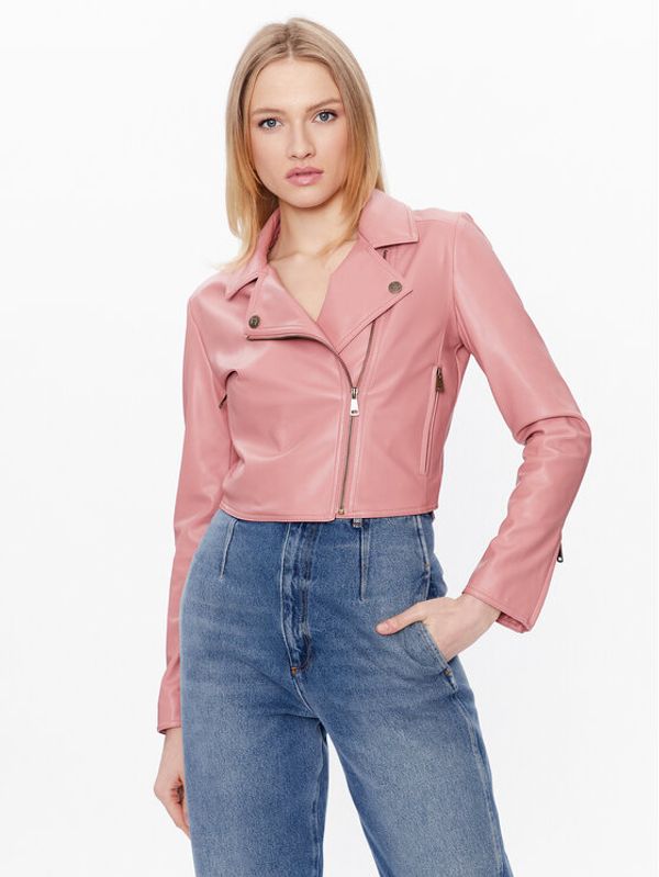 TWINSET TWINSET Яке от имитация на кожа 231TP262A Розов Regular Fit