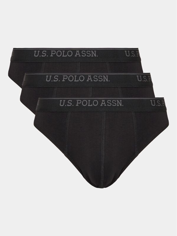U.S. Polo Assn. U.S. Polo Assn. Комплект 3 чифта слипове 83057 Черен