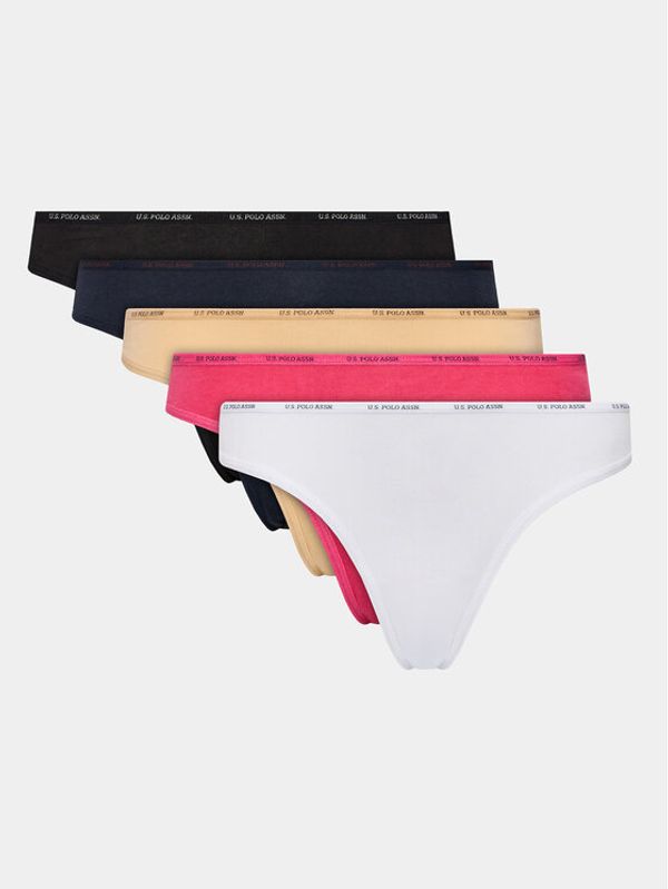 U.S. Polo Assn. U.S. Polo Assn. Комплект 5 чифта класически бикини 67001 Цветен