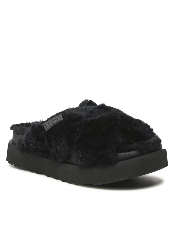 Ugg Ugg Чехли W Fuzz Sugar Cross Slide 1135131 Черен