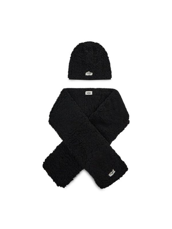 Ugg Ugg Комплект шал и шапка K Sherpa Beanie And Scarf Set 20985 Черен