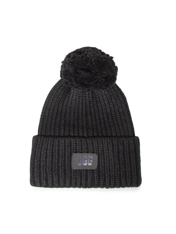Ugg Ugg Шапка W Chunky Rib Knit Beanie W Pom 20165 Черен