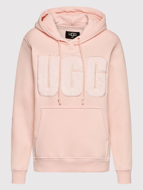 Ugg Ugg Суитшърт Rey Fuzzy Logo 1121385 Розов Relaxed Fit