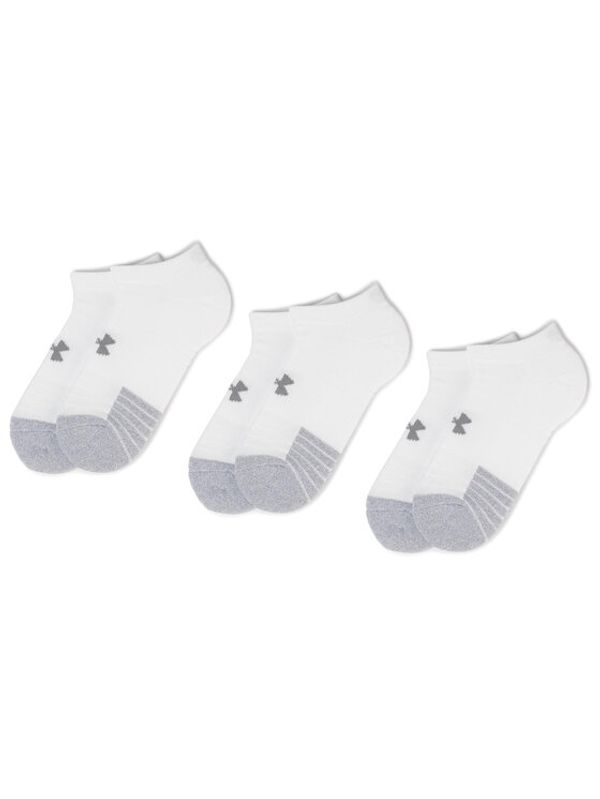 Under Armour Under Armour Комплект 3 чифта къси чорапи унисекс Heatgear No Show Sock 1346755-100 Бял