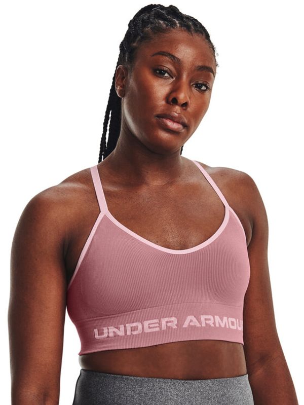 Under Armour Under Armour Спортен сутиен UA Seamless Low Long Rib 1373870 Розов