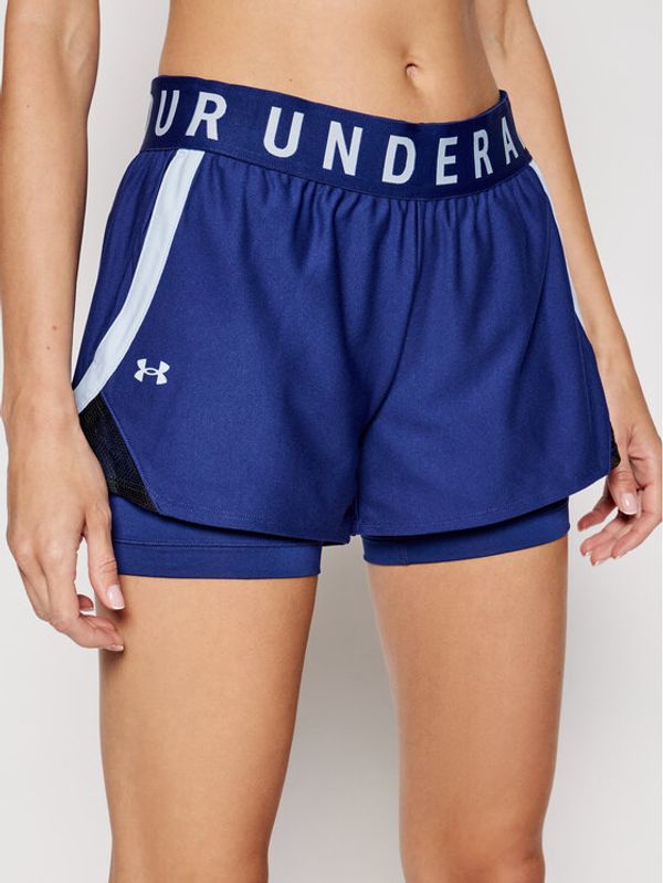 Under Armour Under Armour Спортни шорти Ua Play Up 2-in-1 1351981 Тъмносин Loose Fit