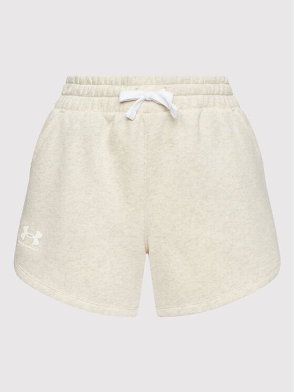 Under Armour Under Armour Спортни шорти Ua Rival Fleece 1369858 Бежов Loose Fit