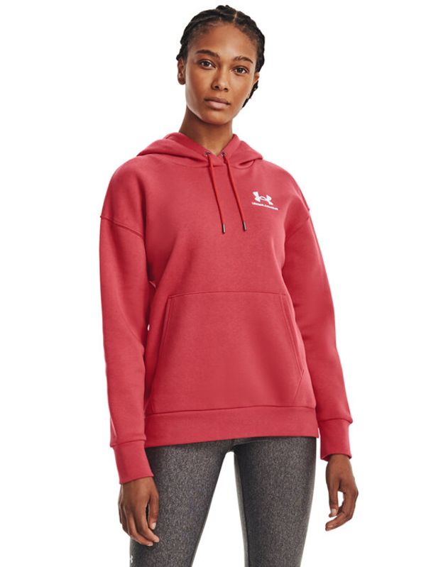 Under Armour Under Armour Суитшърт Essential Fleece Hoodie 1373033 Червен Regular Fit