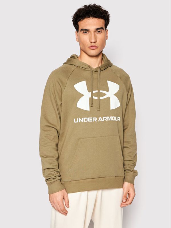 Under Armour Under Armour Суитшърт Ua Rival Fleece Big Logo 1357093 Зелен Loose Fit