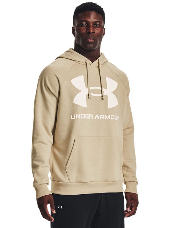 Under Armour Under Armour Суитшърт UA Rival Fleece Big Logo HD 1357093 Бежов Regular Fit