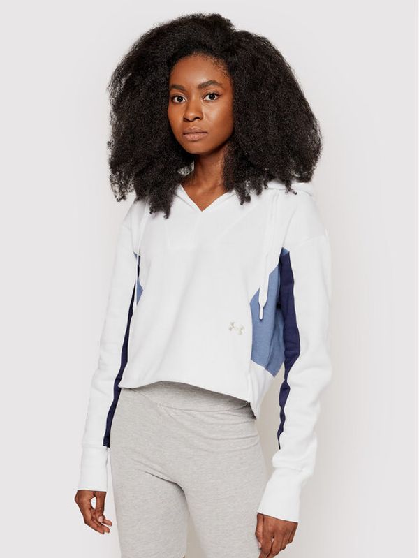 Under Armour Under Armour Суитшърт Ua Rival Fleece Embroidered Hoodie 1362421 Бял Loose Fit