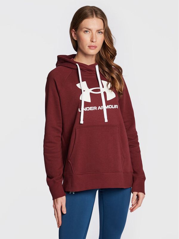 Under Armour Under Armour Суитшърт Ua Rival Fleece Logo 1356318 Бордо Regular Fit