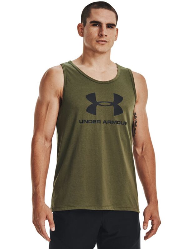 Under Armour Under Armour Тениска от техническо трико UA SPORTSTYLE LOGO TANK 1329589 Каки Regular Fit