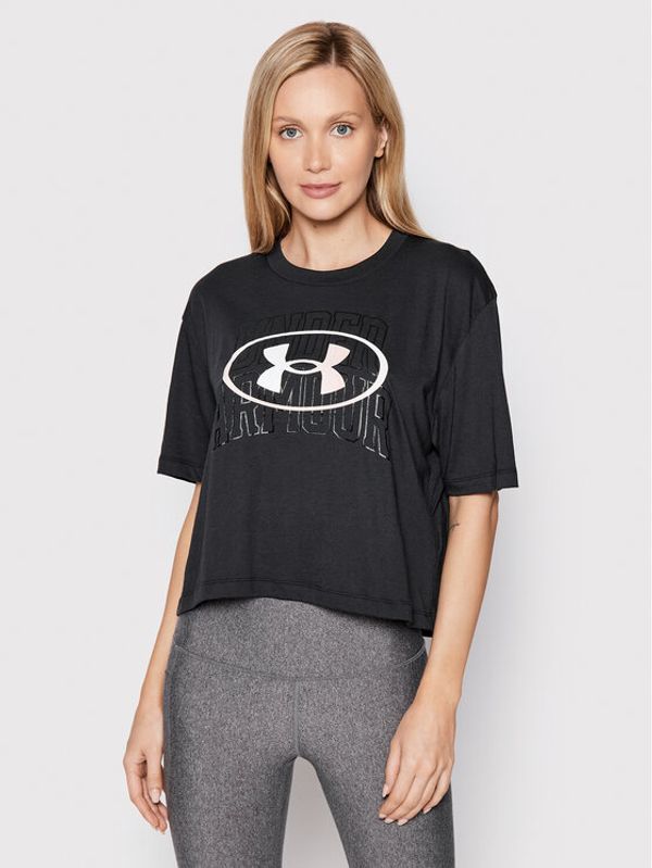 Under Armour Under Armour Тишърт Live Novelty 1369881 Черен Loose Fit