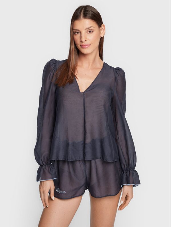 Undress Code Undress Code Блуза Breakfast In Bed 489 Син Relaxed Fit