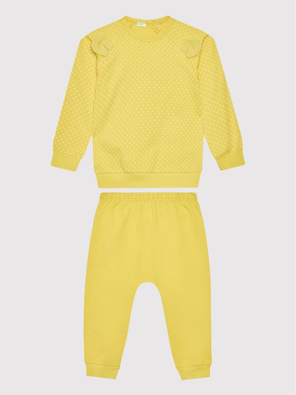 United Colors Of Benetton United Colors Of Benetton Анцуг 30DVAK001 Жълт Regular Fit