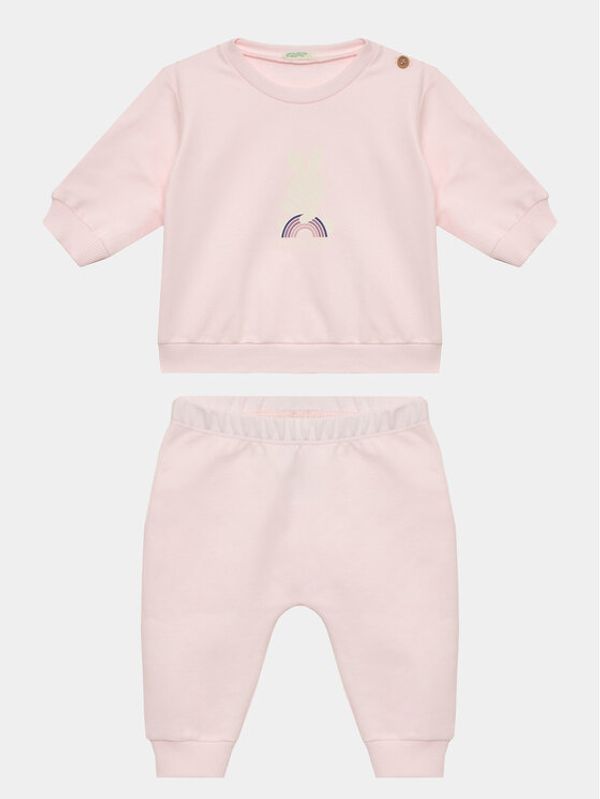 United Colors Of Benetton United Colors Of Benetton Анцуг 3MDUA1035 Розов Regular Fit