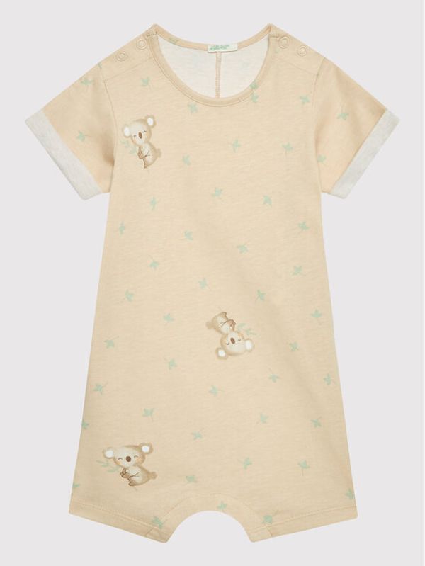 United Colors Of Benetton United Colors Of Benetton Бебешки гащеризон без стъпала 33TKAT006 Бежов Regular Fit