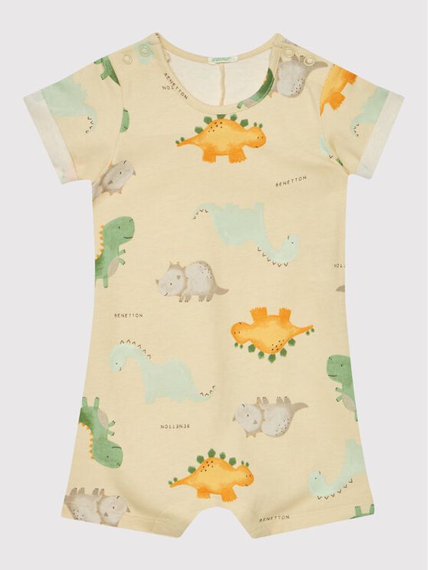 United Colors Of Benetton United Colors Of Benetton Бебешки гащеризон без стъпала 33TKAT006 Бежов Regular Fit