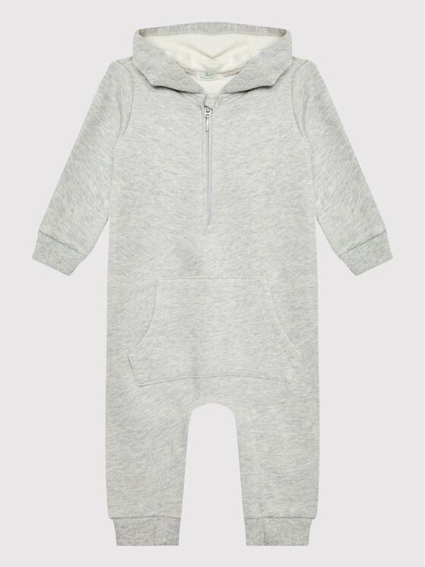 United Colors Of Benetton United Colors Of Benetton Бебешки гащеризон без стъпала 3J70AT00D Сив Regular Fit