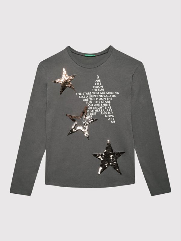 United Colors Of Benetton United Colors Of Benetton Блуза 3096C107D Сив Regular Fit