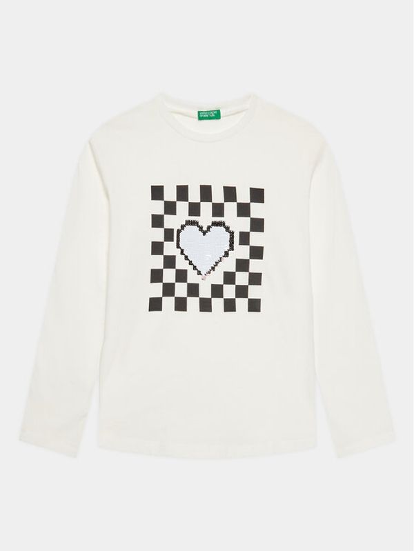 United Colors Of Benetton United Colors Of Benetton Блуза 3096C10DS Бял Regular Fit