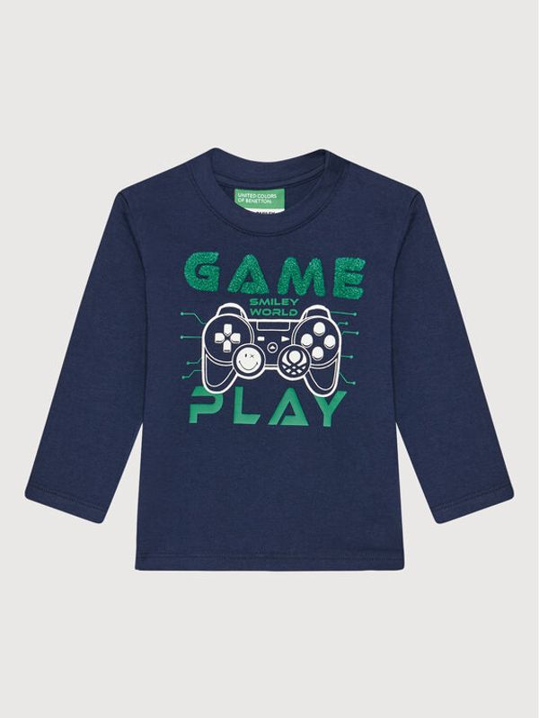 United Colors Of Benetton United Colors Of Benetton Блуза 3096C15EH Тъмносин Regular Fit