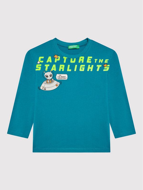 United Colors Of Benetton United Colors Of Benetton Блуза 3096G100X Син Regular Fit