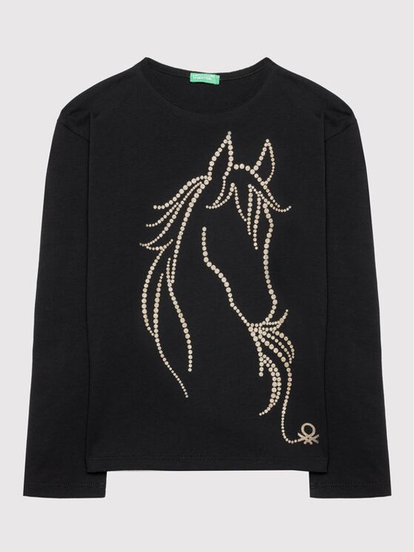 United Colors Of Benetton United Colors Of Benetton Блуза 3ATNC1009 Черен Regular Fit