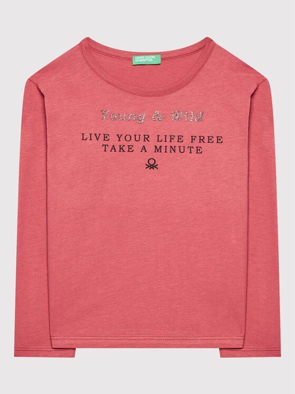 United Colors Of Benetton United Colors Of Benetton Блуза 3ATNC1009 Розов Regular Fit