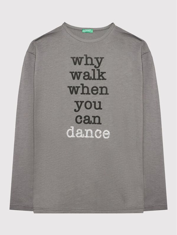 United Colors Of Benetton United Colors Of Benetton Блуза 3ATNC1009 Сив Regular Fit