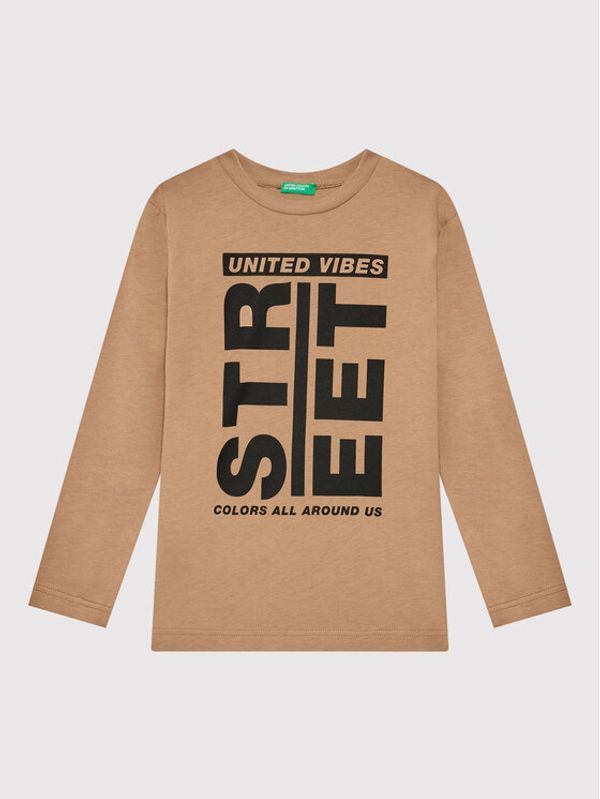 United Colors Of Benetton United Colors Of Benetton Блуза 3ATNC105Y Кафяв Regular Fit