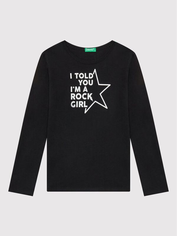 United Colors Of Benetton United Colors Of Benetton Блуза 3ATNC107J Черен Regular Fit