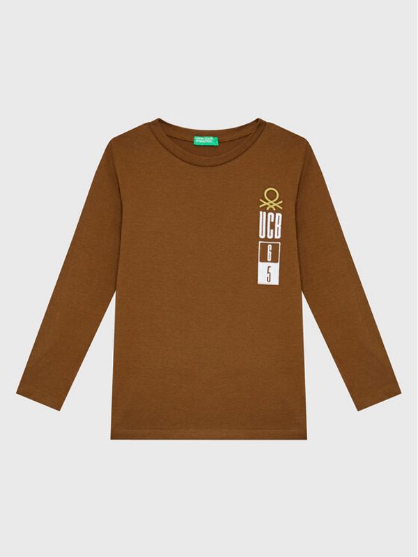 United Colors Of Benetton United Colors Of Benetton Блуза 3ATNC107R Кафяв Regular Fit