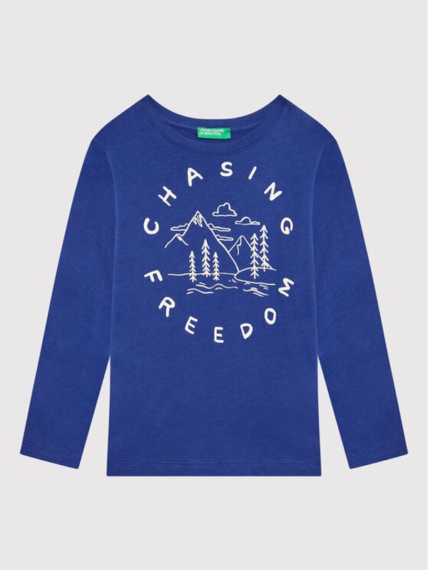 United Colors Of Benetton United Colors Of Benetton Блуза 3ATNC15EL Син Regular Fit