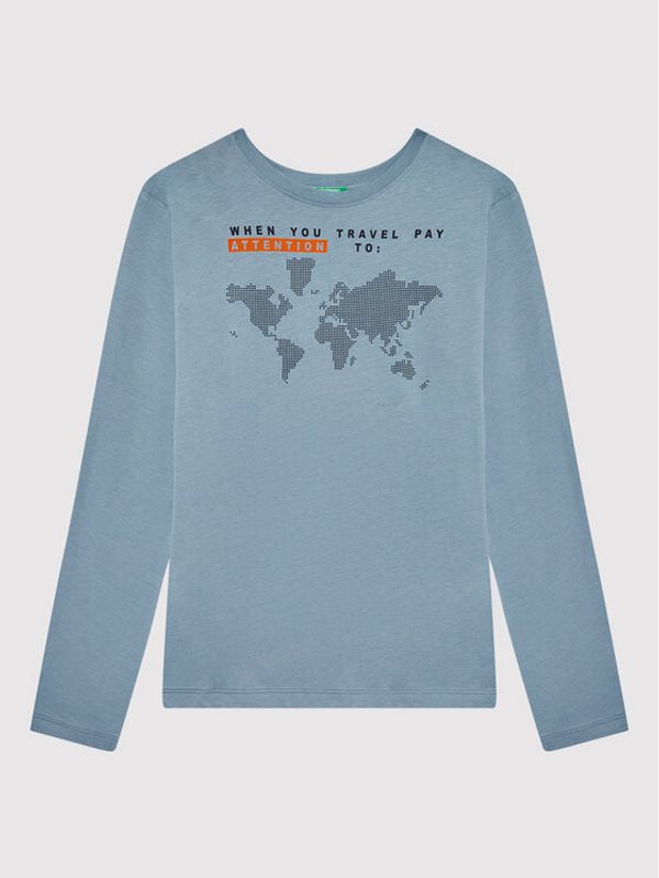 United Colors Of Benetton United Colors Of Benetton Блуза 3ATNC15EL Син Regular Fit