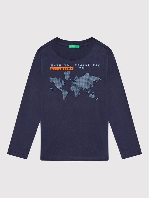 United Colors Of Benetton United Colors Of Benetton Блуза 3ATNC15EL Тъмносин Regular Fit