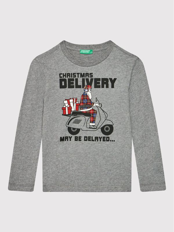 United Colors Of Benetton United Colors Of Benetton Блуза 3ATNC15ES Сив Regular Fit