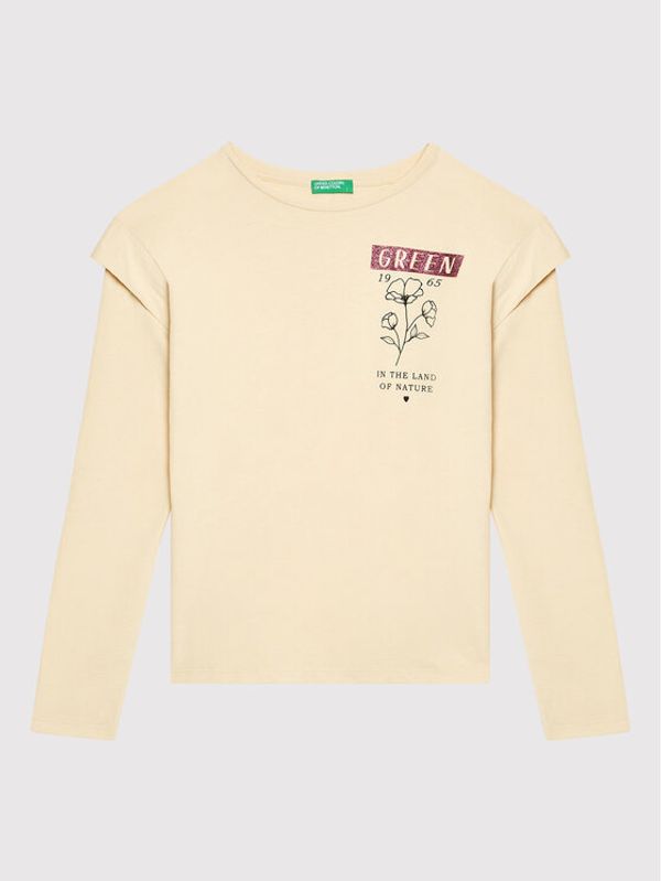 United Colors Of Benetton United Colors Of Benetton Блуза 3ATNC15F4 Бежов Regular Fit