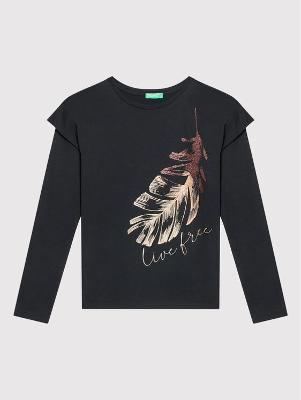 United Colors Of Benetton United Colors Of Benetton Блуза 3ATNC15F4 Черен Regular Fit