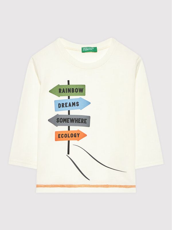 United Colors Of Benetton United Colors Of Benetton Блуза 3ATNC15F6 Бежов Regular Fit