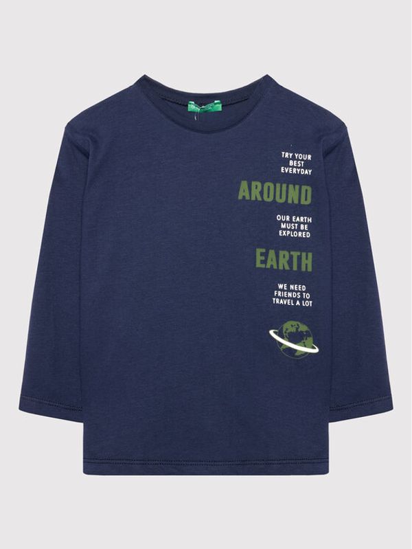 United Colors Of Benetton United Colors Of Benetton Блуза 3ATNC15FE Тъмносин Regular Fit