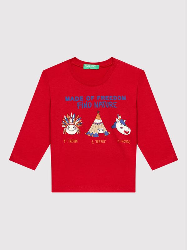 United Colors Of Benetton United Colors Of Benetton Блуза 3ATNC15FL Червен Regular Fit