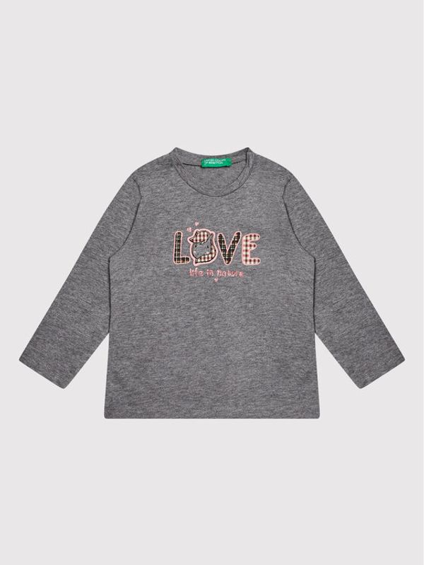 United Colors Of Benetton United Colors Of Benetton Блуза 3ATNC15FV Сив Regular Fit