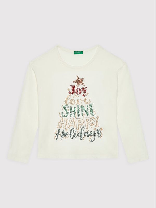 United Colors Of Benetton United Colors Of Benetton Блуза 3ATNC15G6 Бежов Regular Fit