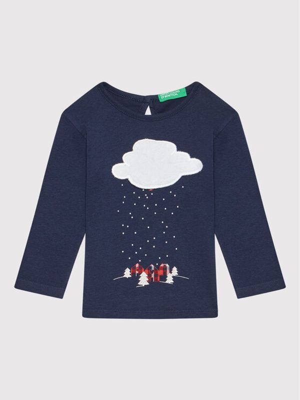 United Colors Of Benetton United Colors Of Benetton Блуза 3ATNC15GM Тъмносин Regular Fit