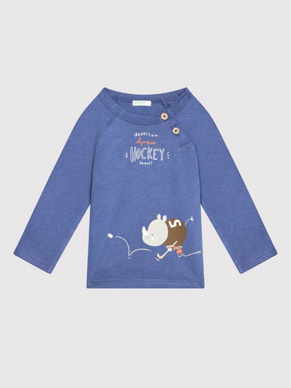 United Colors Of Benetton United Colors Of Benetton Блуза 3ATNMM298 Син Regular Fit