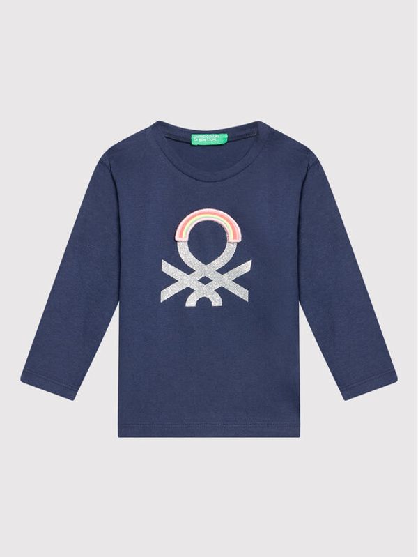 United Colors Of Benetton United Colors Of Benetton Блуза 3EG9C15FF Тъмносин Regular Fit