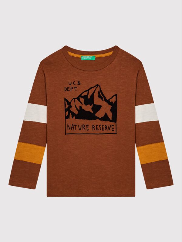 United Colors Of Benetton United Colors Of Benetton Блуза 3F93C15FW Кафяв Regular Fit