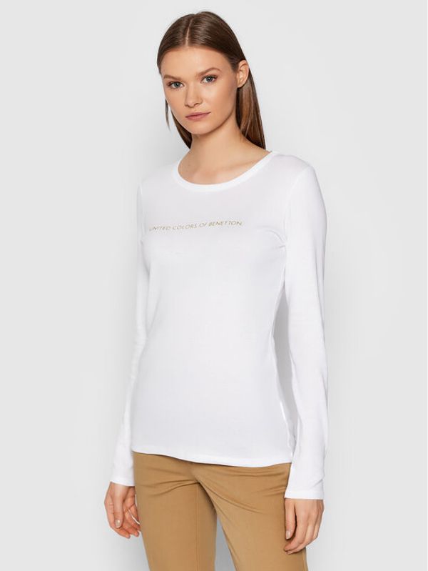 United Colors Of Benetton United Colors Of Benetton Блуза 3GA2E16G0 Бял Regular Fit